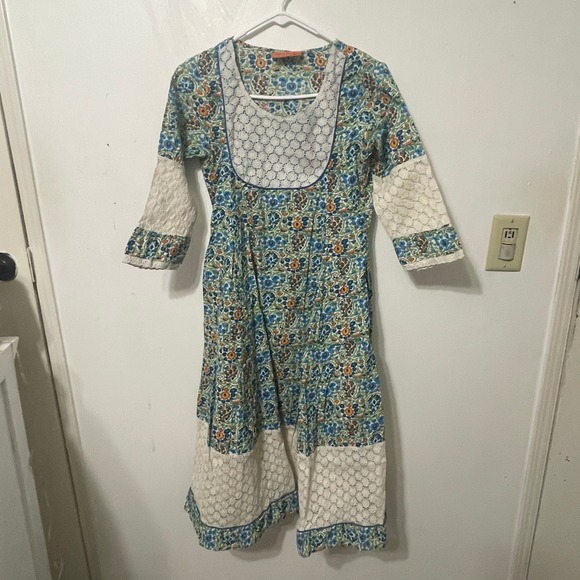 Tara Be In Abundance Dresses & Skirts - Tara Be In Abundance Floral Lace‎ Dress Size M Boho Prairie 70's Retro Folklore